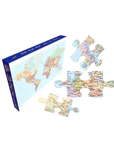 World political map puzzle